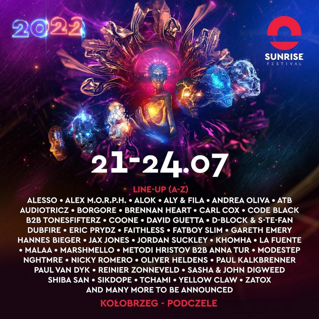 Lineup Poster Sunrise Festival 2022