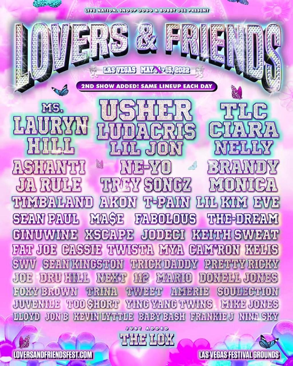 Lineup Poster Lovers & Friends 2022