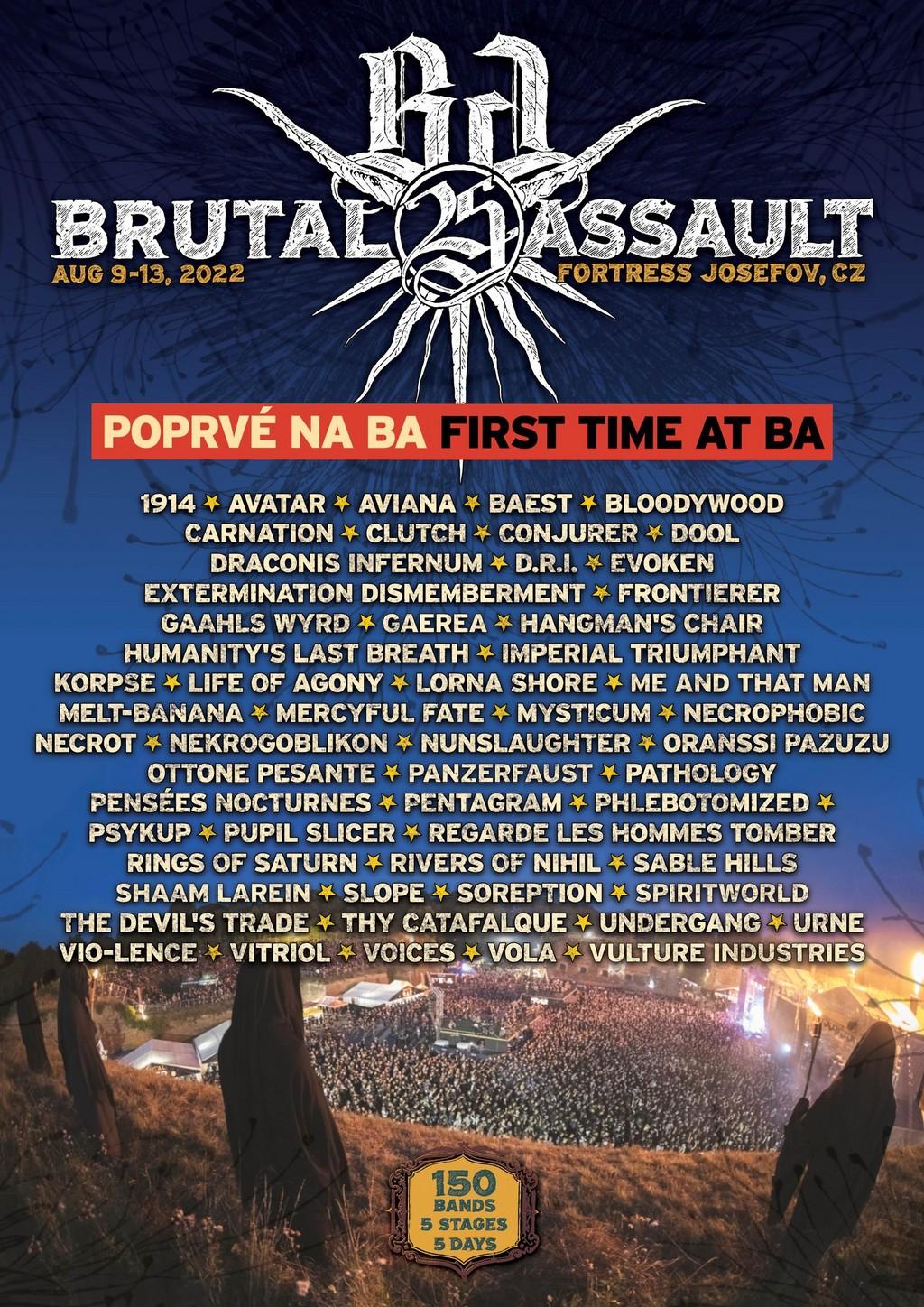 Lineup Poster Brutal Assault 2022