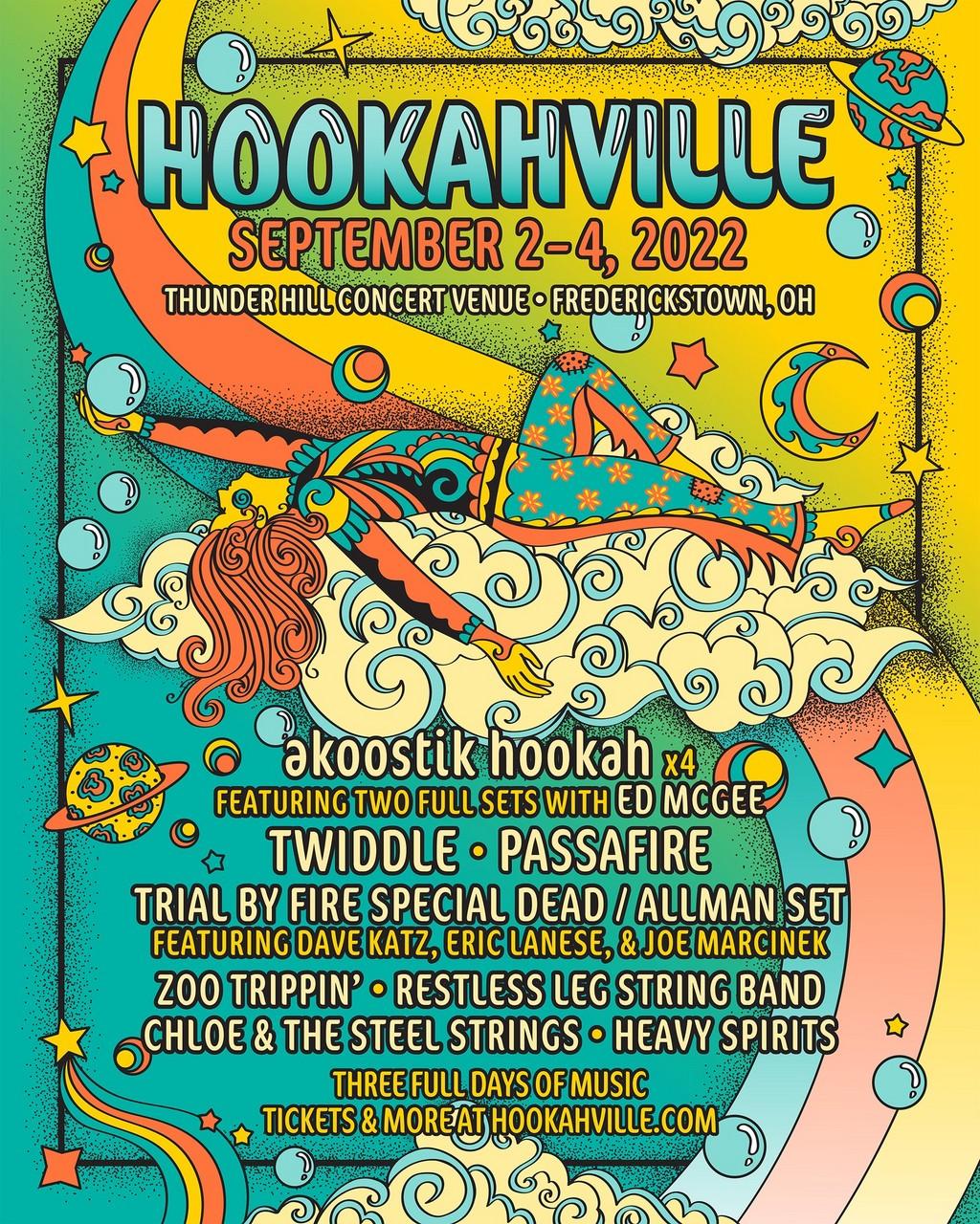 Lineup Poster Hookahville Music Festival 2022