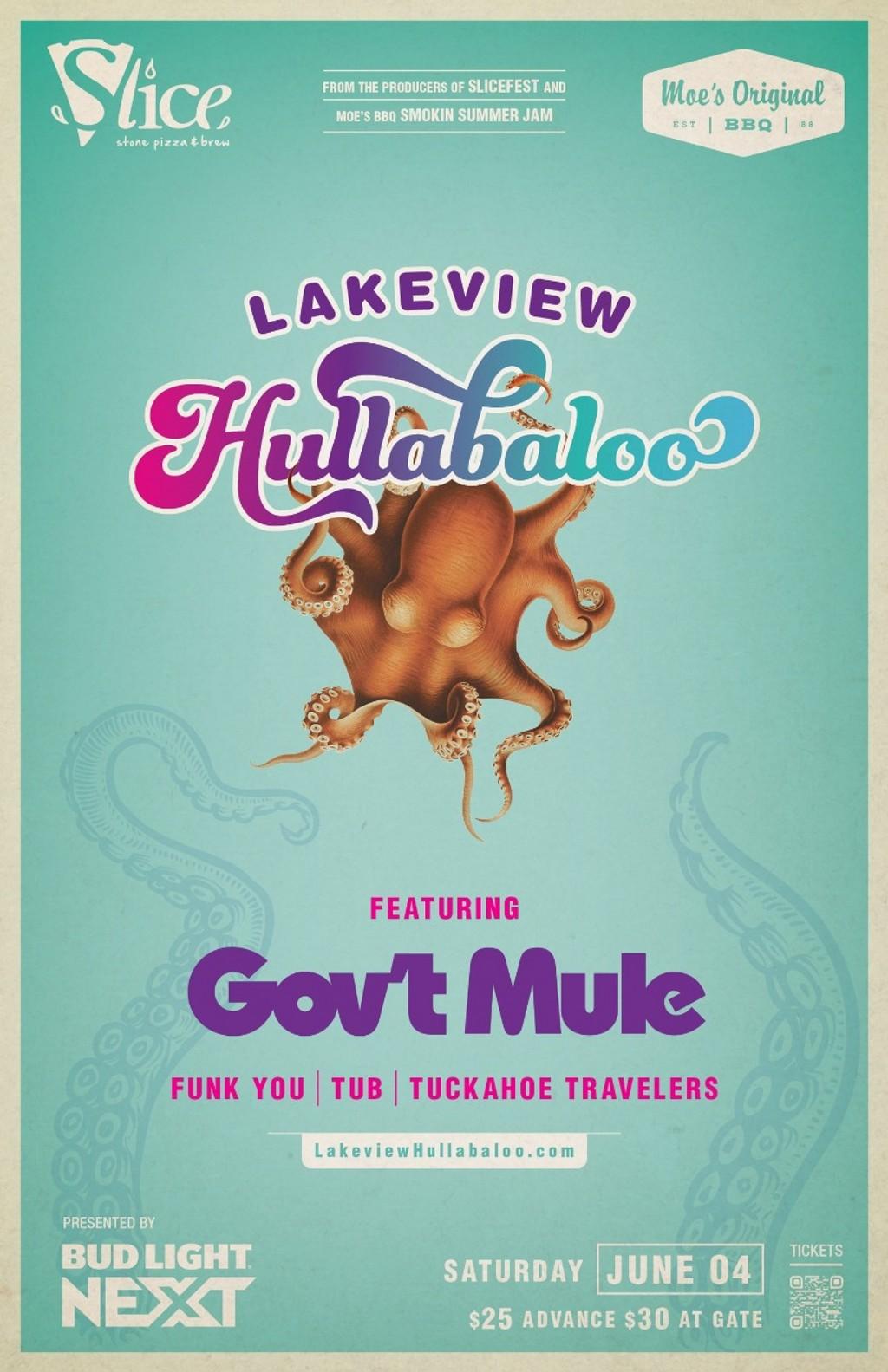 Lineup Poster Lakeview Hullabaloo 2022