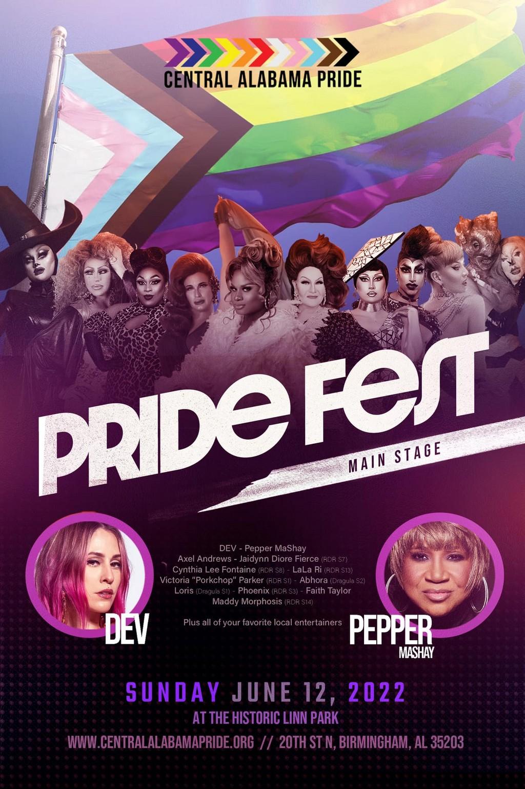 Lineup Poster PRIDE FEST 2022