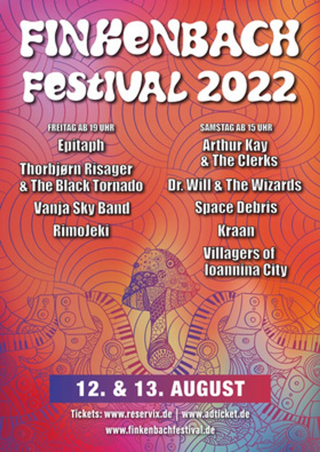 Lineup Poster Finkenbach-Festival 2022
