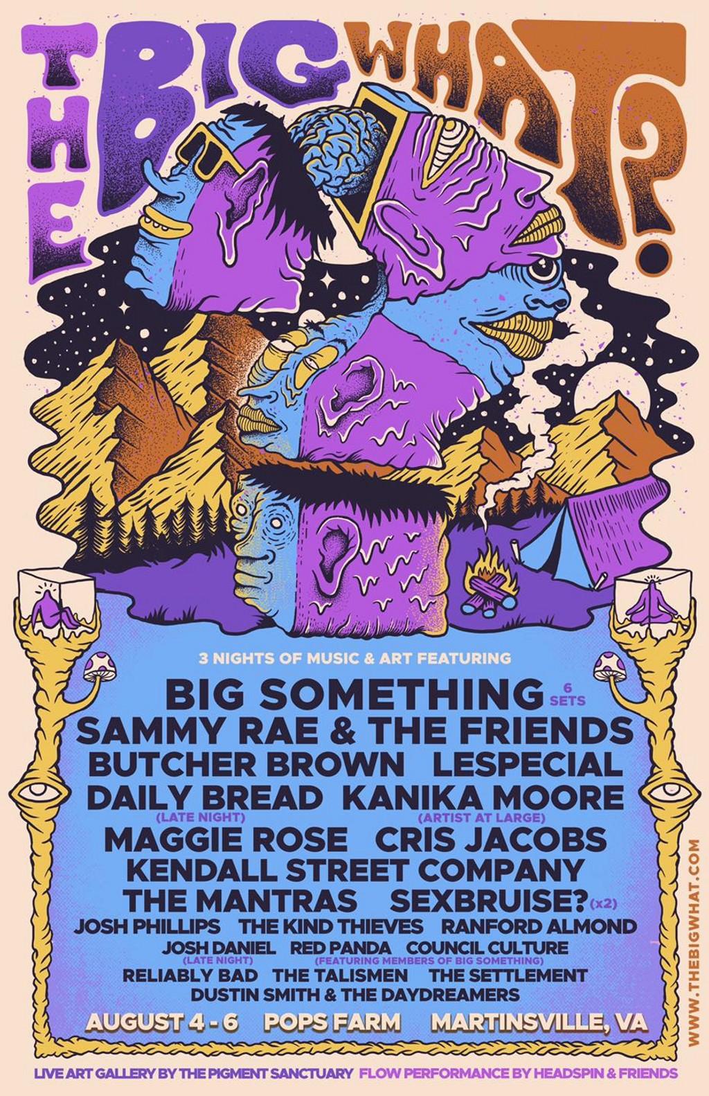 Lineup Poster The Big What Music Festival 2022