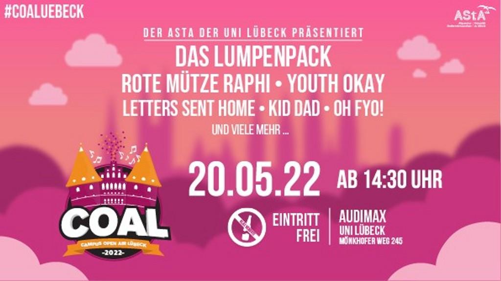 Lineup Poster Campus Open Air Lübeck 2022