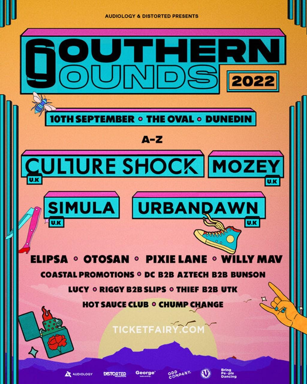 Lineup Poster Southern Sounds 2022