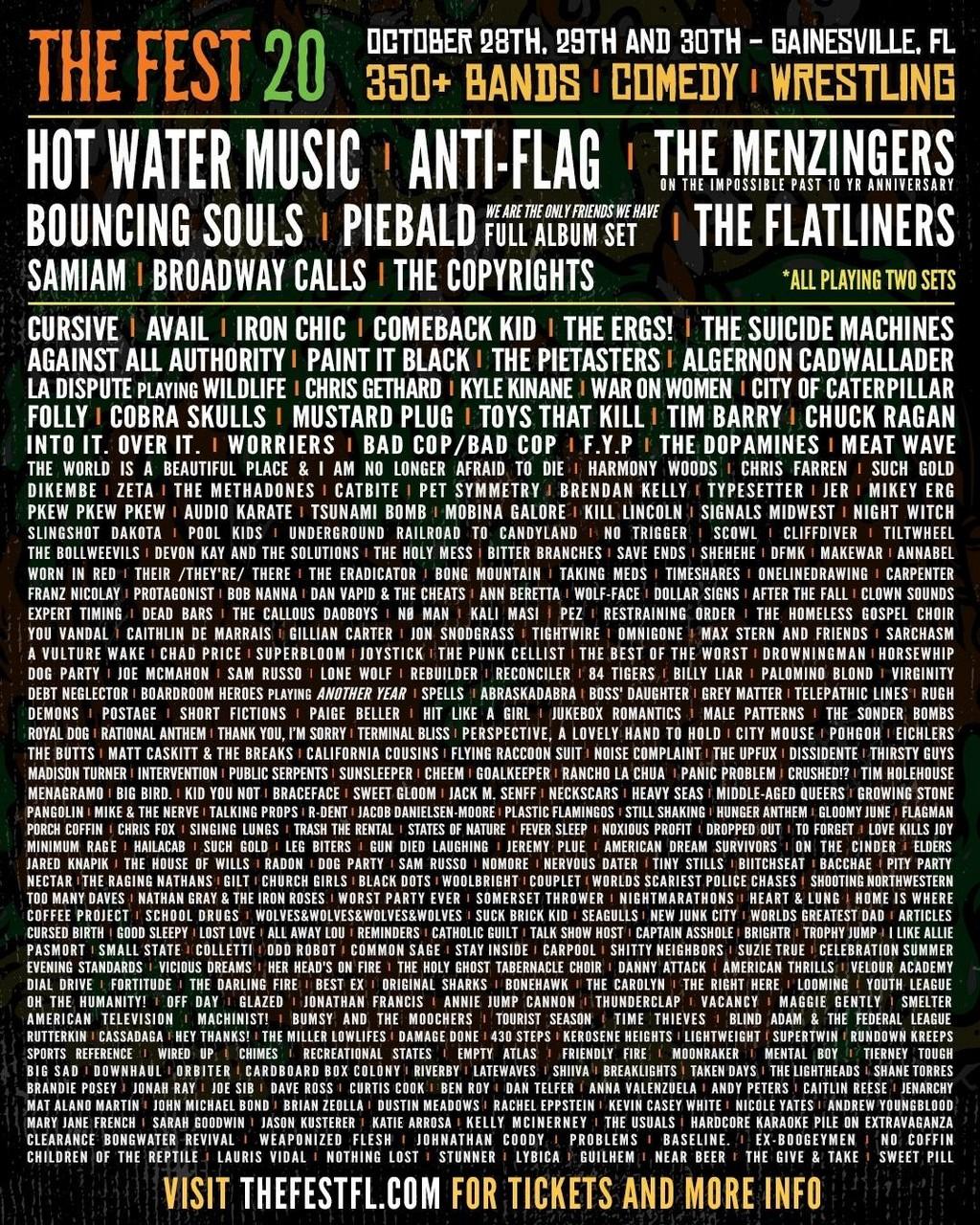 Lineup Poster THE FEST 2022